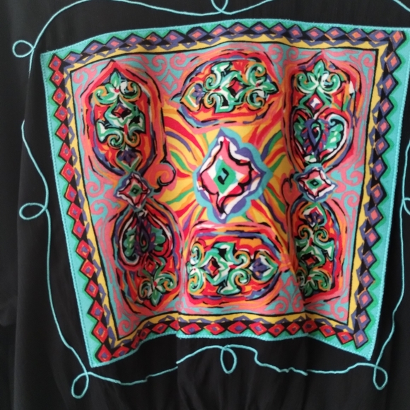 Vintage 80's abstract art Ballero Jacke by Carol Little - Picture 3 of 6